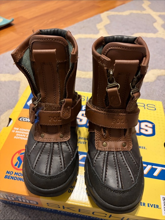 Polo Ralph Lauren Other - Polo by Ralph Lauren Kids Brown and Black Lace-Up Winter Boots